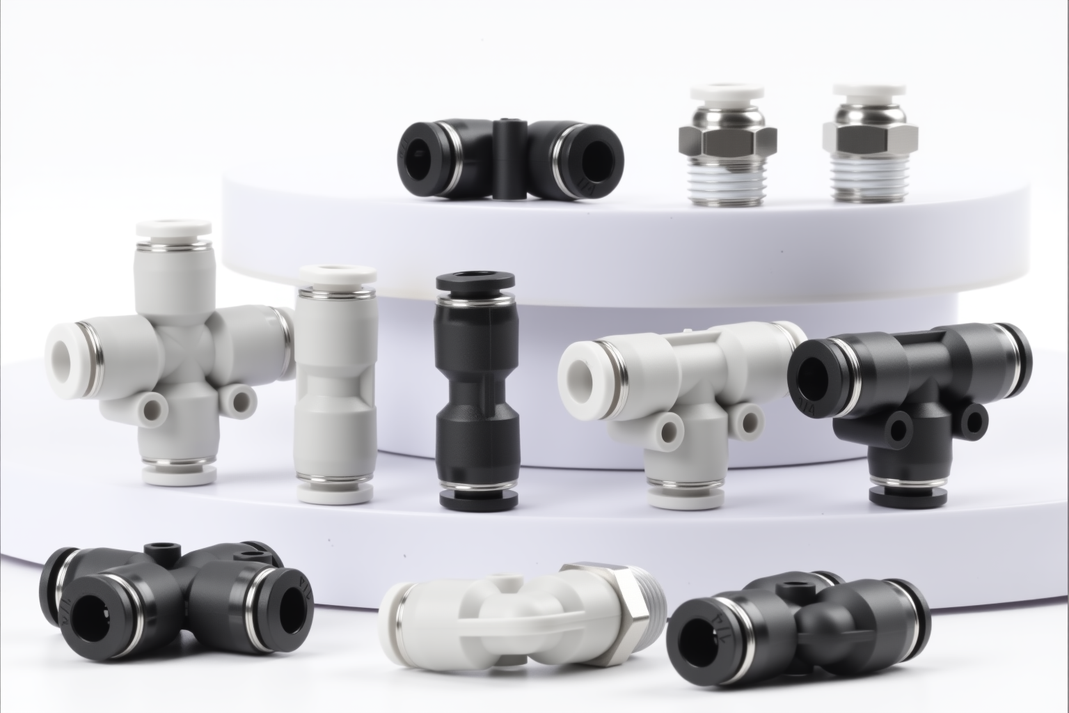 White/black Push fitting